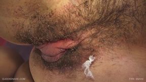Fire on my pussy and nipples before squirting masturbation