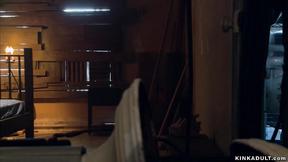 ”Bound beautiful babe submits to huge dick master”