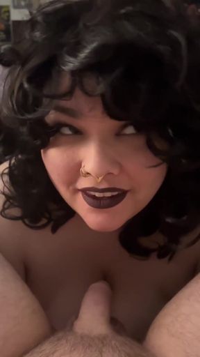 Real Couple Homemade Blowjob! Ahegao Facial