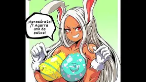 Latin Bombshell Teases with Lush Curves in Steamy Hentai Easter Fantasy