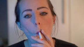 Sensual Close up Smoking with Petite Girl