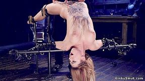 Sub In Backbend Bondage Gets Waxed With Dahlia Sky