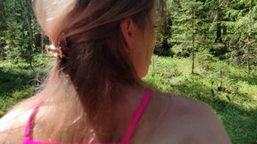 A Married Slut Got Lost in the Forest, Helped Her Out and She Agreed to Cheat on Her Husband