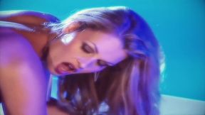 Two models have fun by the pool