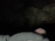 Gorgeous Big Black Dick Nutting & Pissing In The Woods