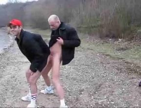Bareback Boning in the Brisk Outdoors with Horny Amateurs