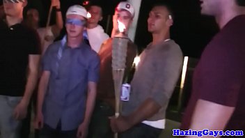 Blindfolded gay teens humiliated at the party