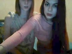 Two Girls kissing on Webcam