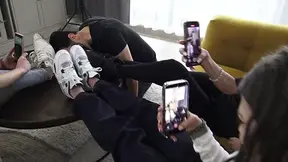 Two Dominant Women Make Him Worship Their Dirty Feet