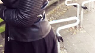 German chubby blonde milf outdoor pick up point of view into forest and boned