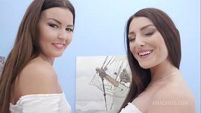 RIM MY GAPE - Cindy Shine &amp_ Katy Rose anal sluts in a nasty A2M fueled 0% pussy scene, with an anal creampie finish PX009