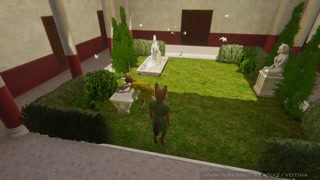 3D Furry game Vestina. I brought her the lost figurine and thanked me properly | Furry beauty