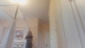 the maid has a special way to use the vacuum cleaner ... here, look at yourself