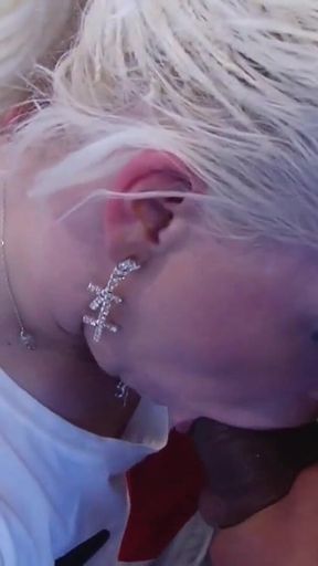 Big boobs blonde mature cock sucking...cum in mouth