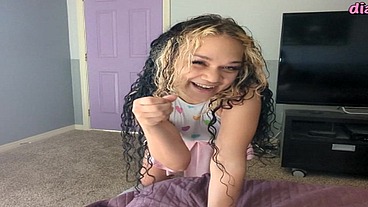 Kiki Cali busts you jerking your big dick JOI