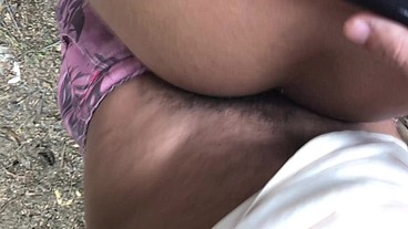 RED 054 Fucking in the woods with the husband while we burn our stuff