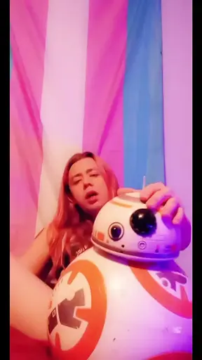 Trans Slave Leia sucks Lightsaber fucks BB-8 TEASER