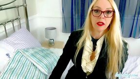 Lady Lucy Gresty Hot Blonde Milf in Suit & Retro Bra Really Wants the Job
