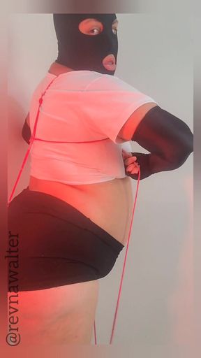 BBW - Hot Wife Tied Up And Enjoying A Lot!