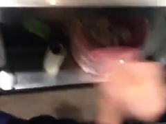 Risky Jerk Off at Work Cumming at the Bar