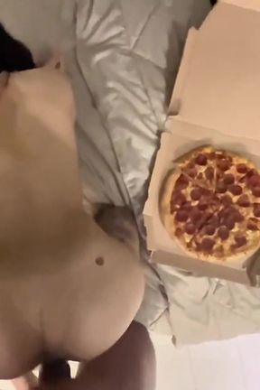 Girlfriend Gets Jealous of My Pizza and Wants to Fuck Before