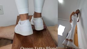 Queen Lytta Blond - SEXY Nurse CBT EP 4 - with 2 angles - First Scarlett Sneakers CBT Ever! - CBT - COCK TRAMPLING - FOOT DOMINATION - FOOT HUMILIATION - BALLBUSTING - COCK SQUEEZE - AMATEUR - FOOT FETISH - SOLES - COCK STOMP - (FOR MOBILE DEVICES) (720