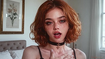 Ginger slut`s tight holes are always ready for drill.[AI]