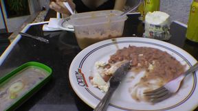 Lesbian White Leggins Fetish and Pee in the Leggins