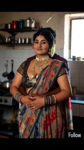 Indian housewife shows off her big ass while enjoying homemade desi sex with her