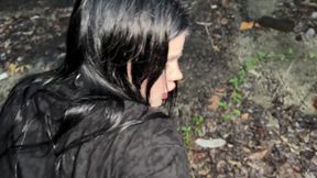 A Date with Altgirl Ended with Hard Sex and a Deep Blowjob in an Abandoned Place