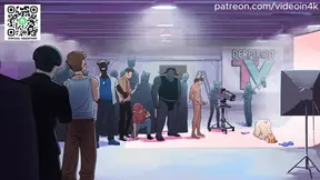 Cartoon babe gets creampied in her corner