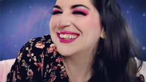 Pink Lipstick on Plexiglass Asmr
