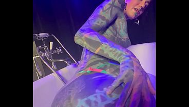 Bathtub Latex Tease   Solo Undress