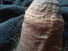 gay airs out his hard cock just for fun.