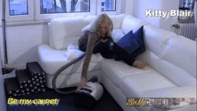 Kitty Blair hot self vacuuming with white vacuum cleaner part I