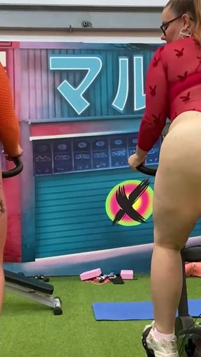 Ashley and Hanna Dildobike Workout