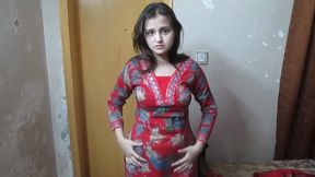 Pakistani Desi Beauty in Red Lingerie for Hot Sex