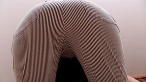 Clothed blonde dominates an imaginary partner on the floor, fc218x 1080p