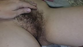 He Really Loves to Play with My Hairy Pussy, Huge Cumshot in My Mouth