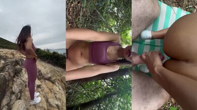 Sex in forest during hiking with naughty Indonesian girl