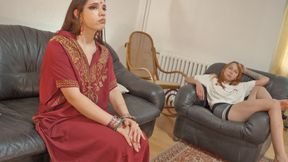 Desi Bhabhi Seduced by Devar - Russian Redhead Watching Then Joins for Blowjob &amp; Shared Bed Threesome