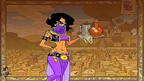 Hot Anime Princess Gets Trained By Genie for Jafar's Pleasure