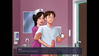 SummerSaga PK and nurse Micoe blowjob at hospital