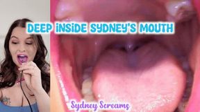 Deep Inside Sydney's Mouth - Sydney Screams Shows Off Mouth, Tongue, Throat, and Uvula with Endoscope - HD 1080 WMV