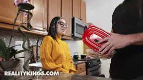 Blonde bombshell Violet Gems sucks JMac's big penis on cam