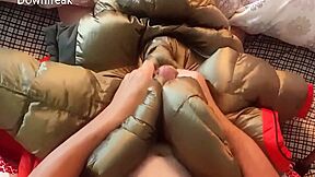 Long Version 40min. Skeaking Into Step-sisters Room To Hump Her Comforter And Cum On Her Shiny Jacket 40 Min