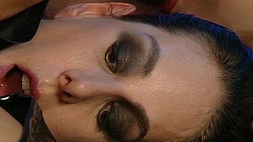 A slave, two men and two sluts to ass-fuck