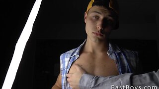 Hot teen twink gives sensual handjob to muscular czech boy in exclusive massage session