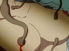 Japanese hentai caught and hard drilled by tentacles