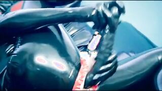 Crossdresser Fucks Himself with a Huge Rubber Dildo